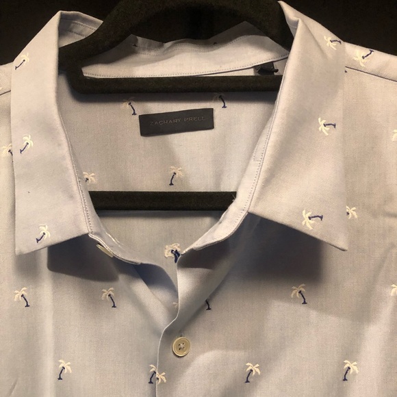 Men’s Zachary Prell Blue/Gray Check Button Down Sz Sm main image 0